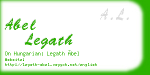 abel legath business card